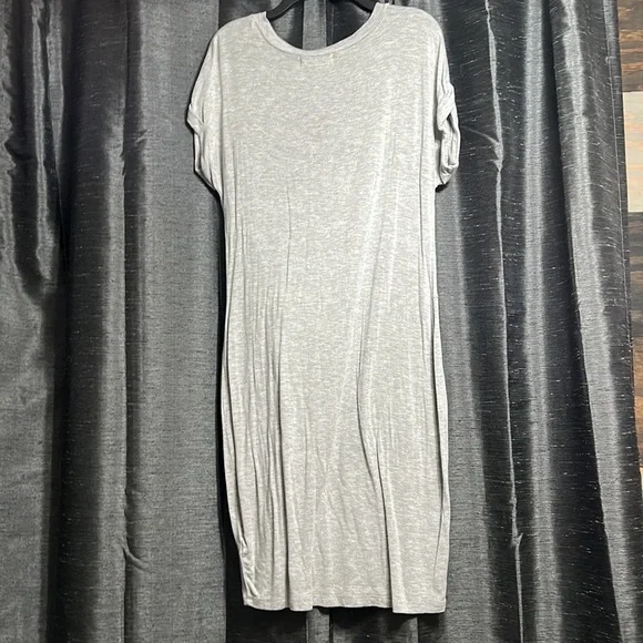 No Comment Women grey tshirt Casual Dress medium - Picture 2 of 3